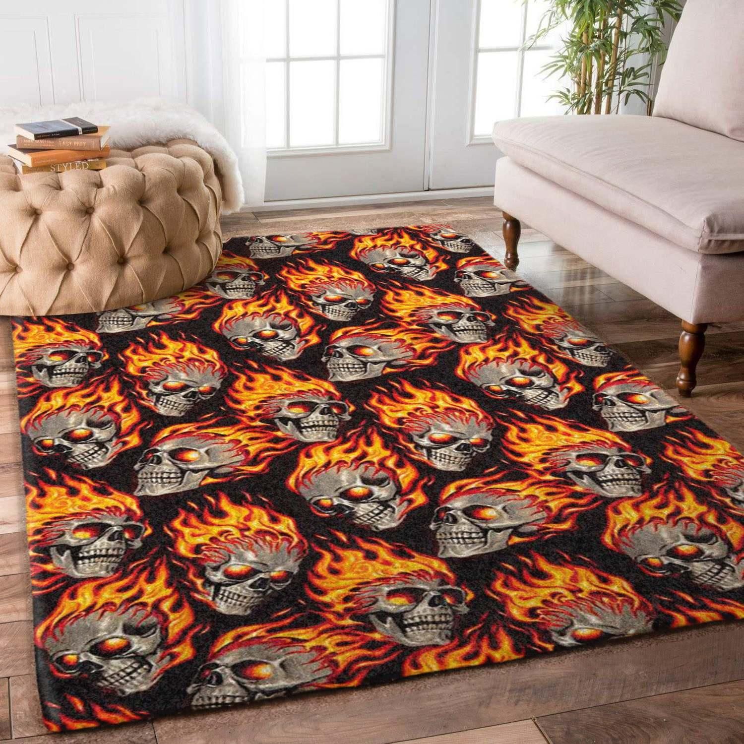 Skull Rug Chrismas Gift - Indoor Outdoor Rugs