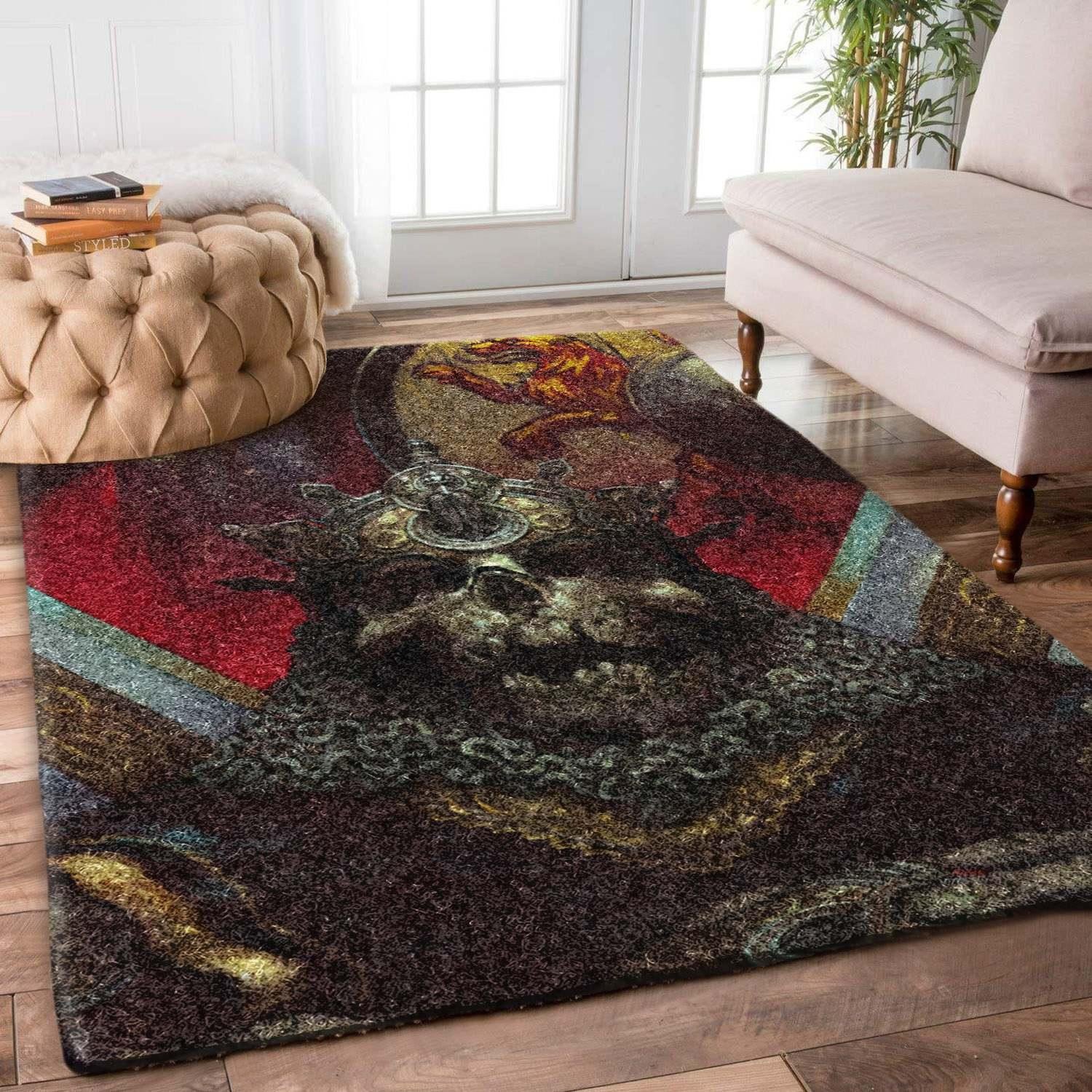 Skull Rug Chrismas Gift - Indoor Outdoor Rugs