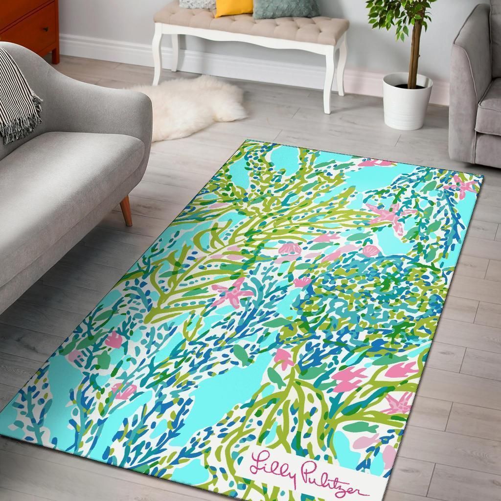 Skye Blue Heaven Lilly Pulitzer Area Rug - Indoor Outdoor Rugs