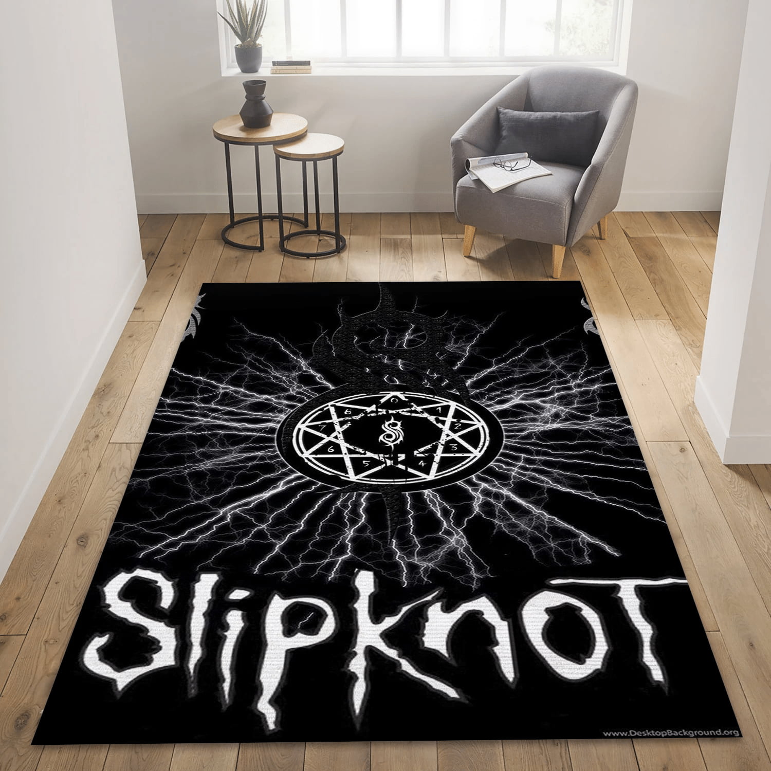 Slipknot Logo 4 Music Area Rug For Christmas, Living Room Rug - Family Gift US Decor - Indoor Outdoor Rugs 