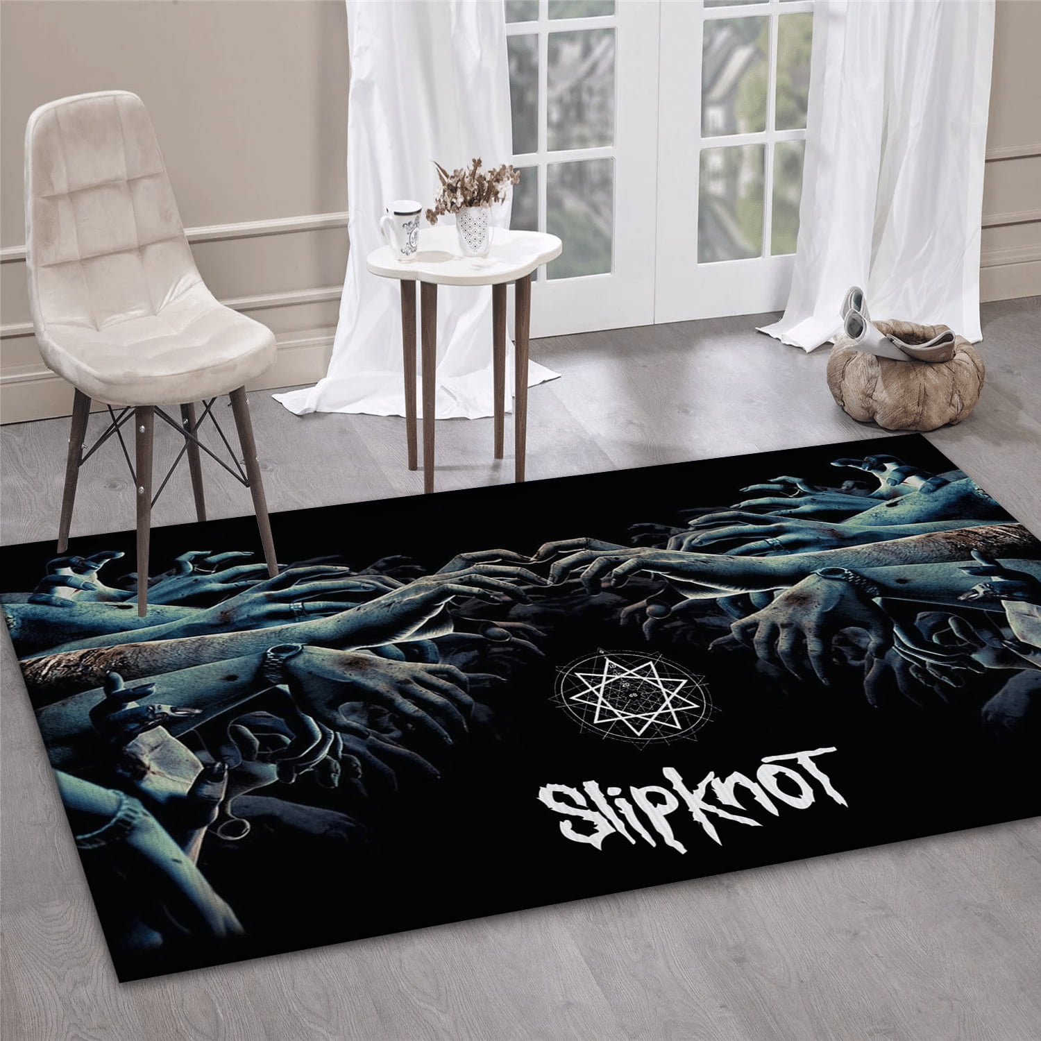 Slipknot Rock Band Music Area Rug Carpet, Living Room Rug - Floor Decor - Indoor Outdoor Rugs