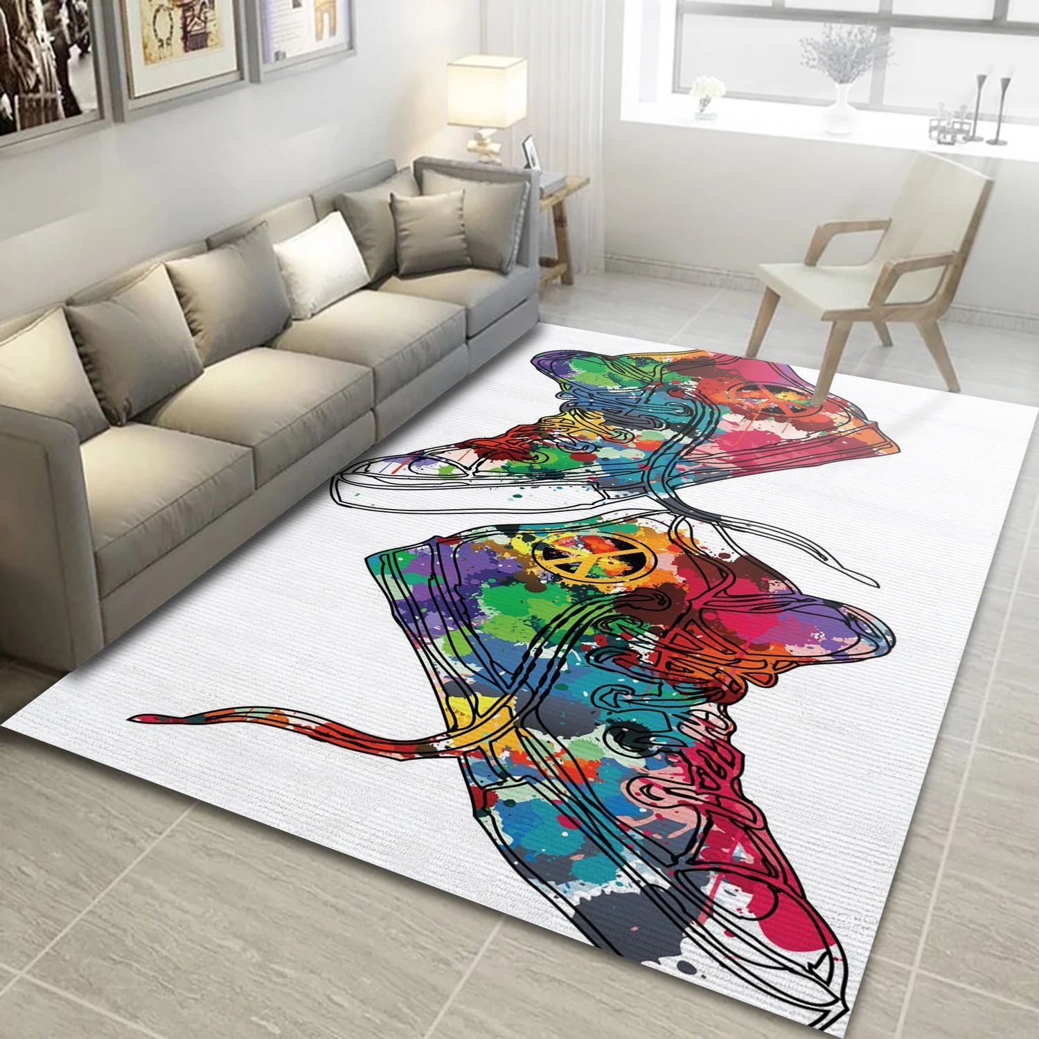 Sneakers Fashion Brand Area Rug