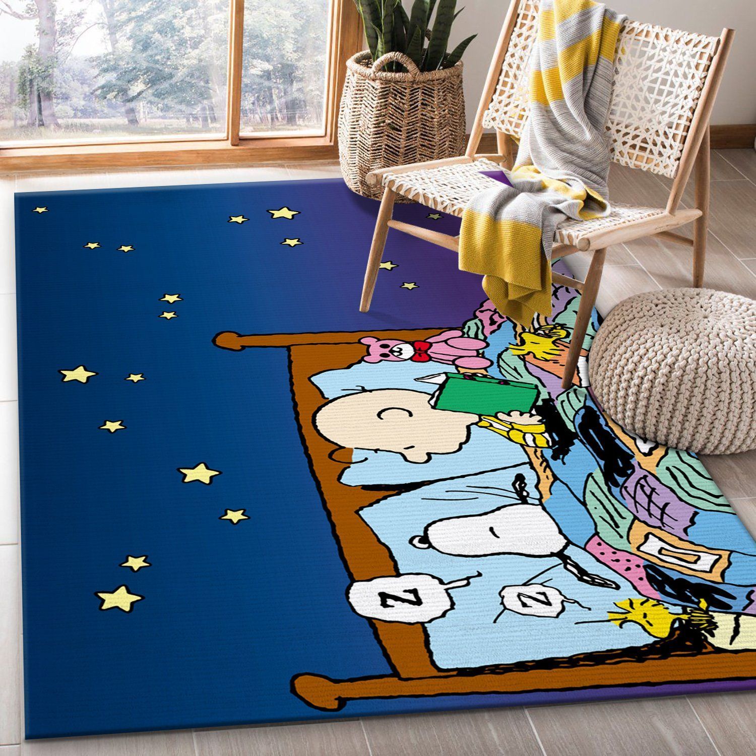 Snoopy Sleep Rug Living Room Rug Family Gift US Decor - Indoor Outdoor Rugs