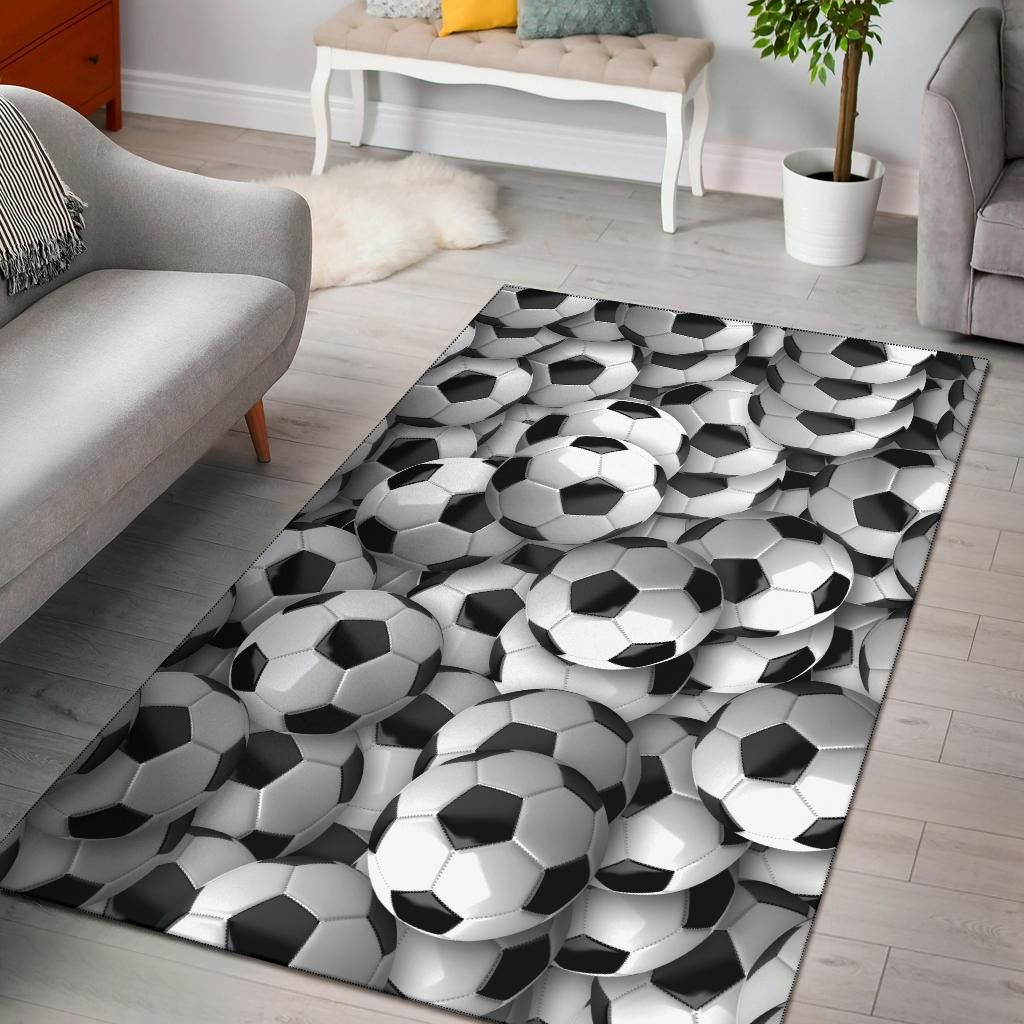 Soccer Balls Area Rug Chrismas Gift - Indoor Outdoor Rugs