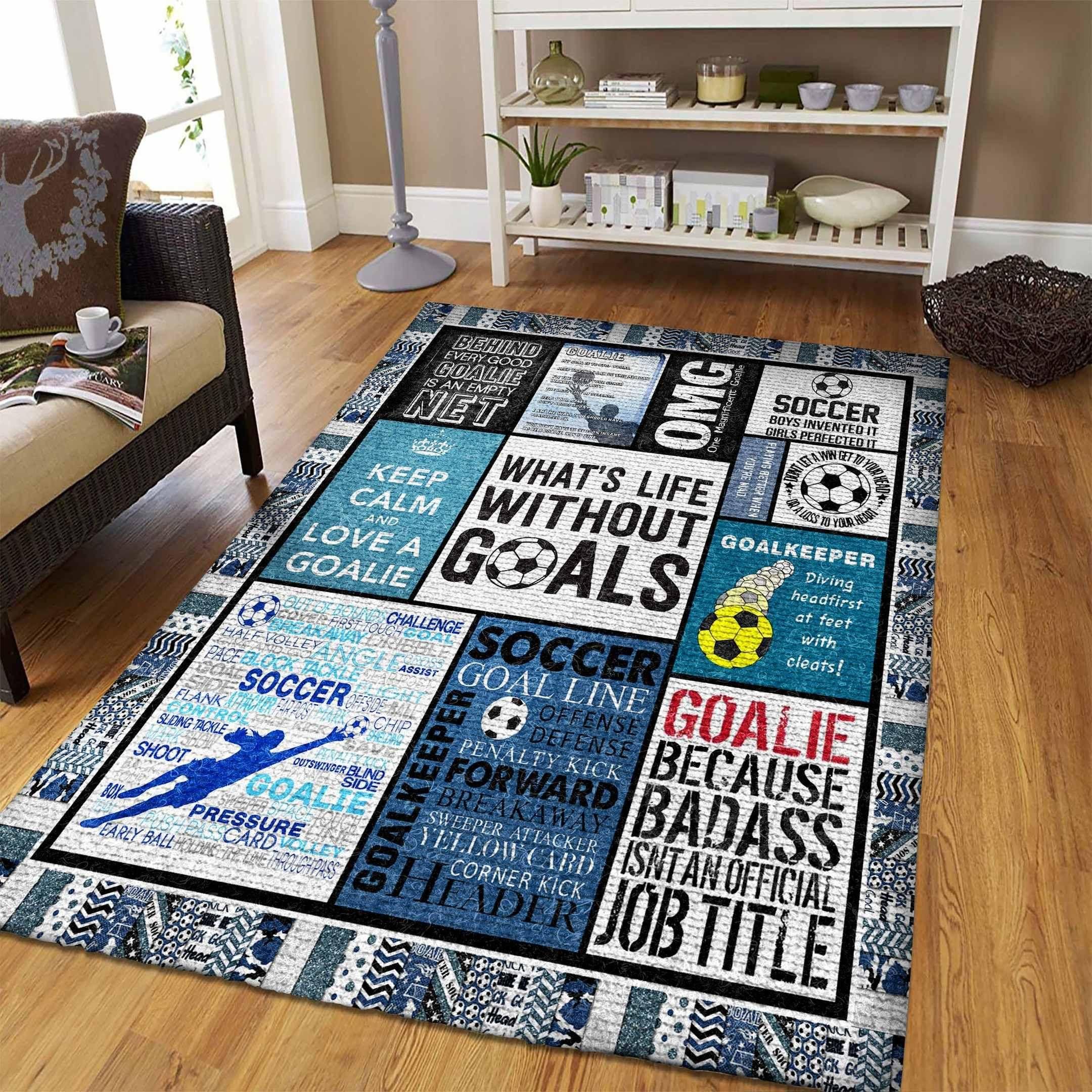 Soccer Rug Chrismas Gift - Indoor Outdoor Rugs