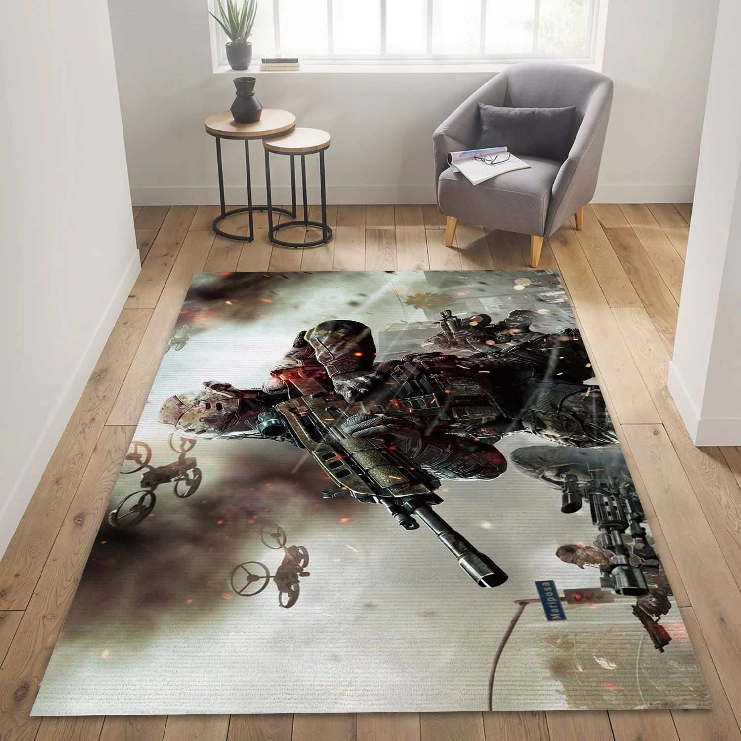 Soldier Video Game Reangle Rug