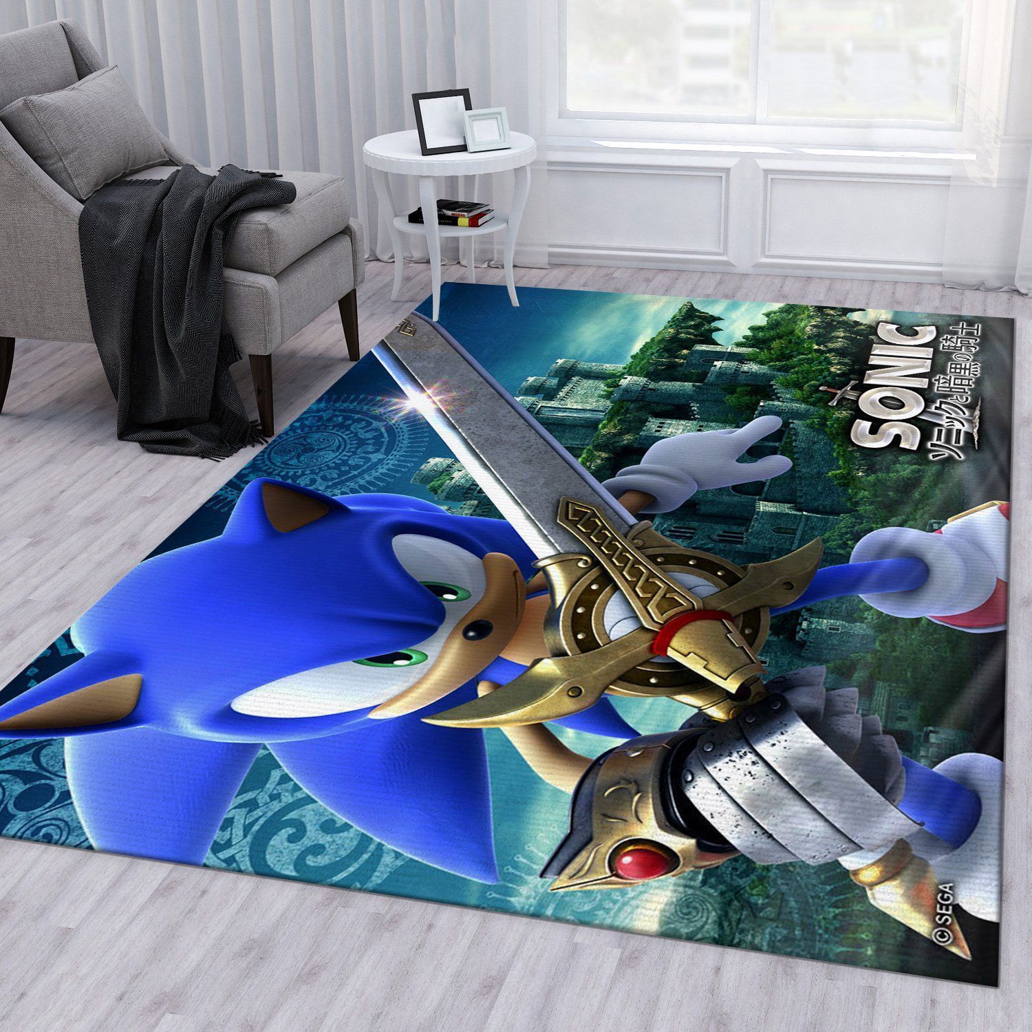 Sonic Knight Ver4 Area Rug Living Room Rug Home US Decor - Indoor Outdoor Rugs