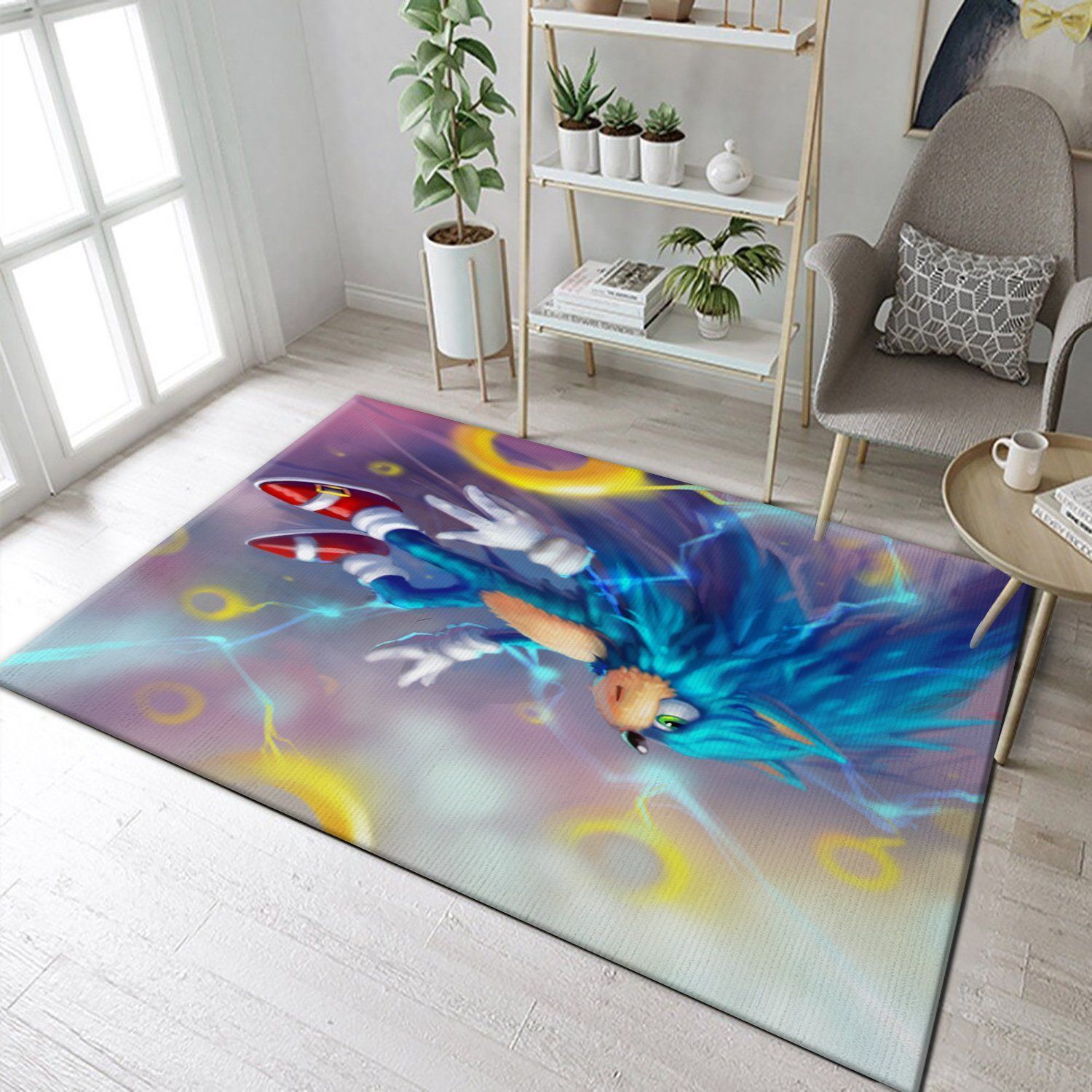 Sonic The Hedgehog Area Rug For Christmas, Living Room Rug, US Gift Decor - Indoor Outdoor Rugs