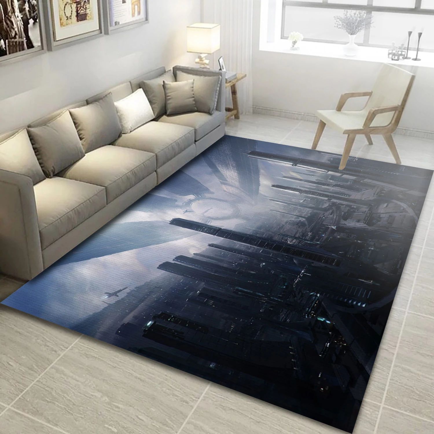 Spaceship Citadel Mass Effect Video Game Area Rug Area