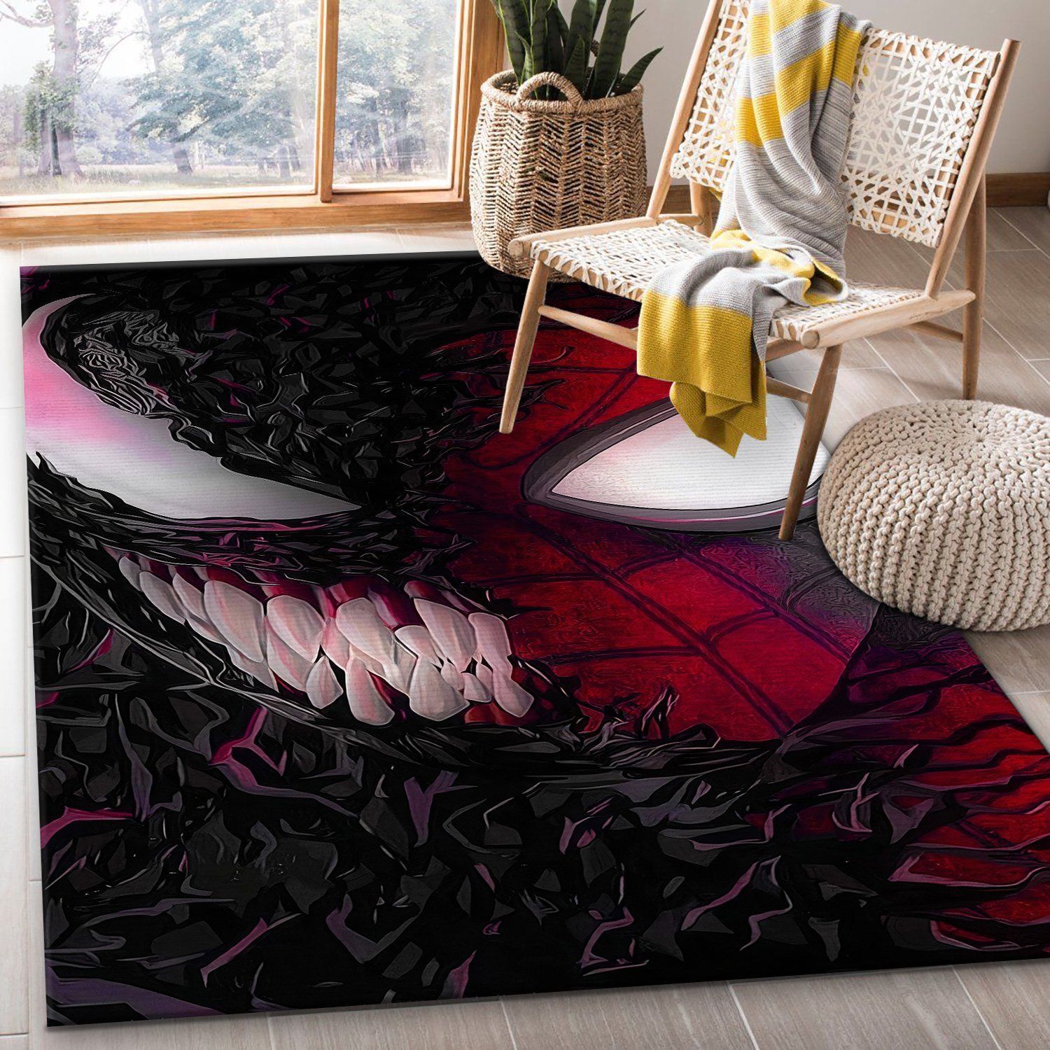 Spider Man Venom Marvel Movies Area Rugs Living Room Carpet Floor Decor The US Decor - Indoor Outdoor Rugs