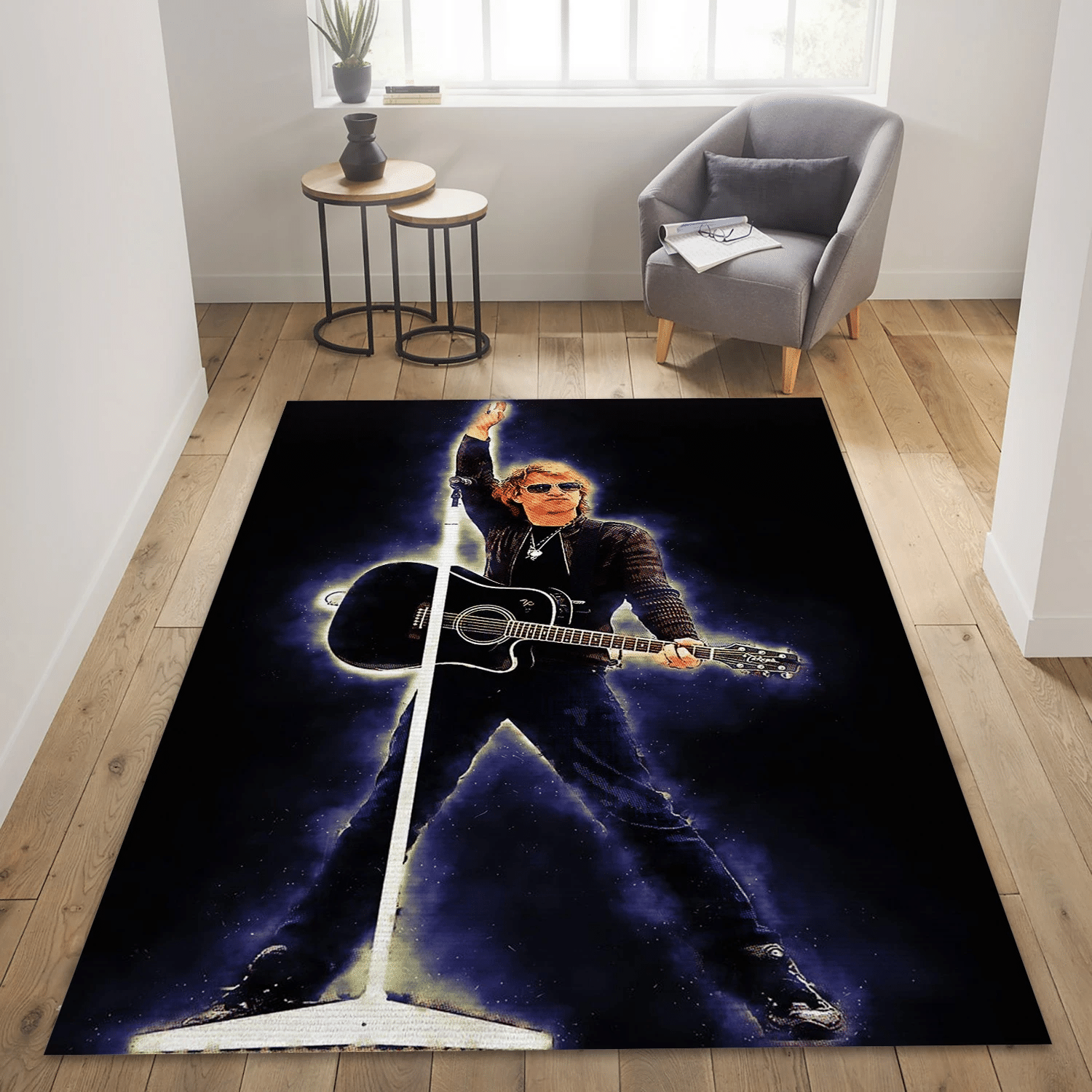 Spirit Of Bon Jovi Music Area Rug For Christmas