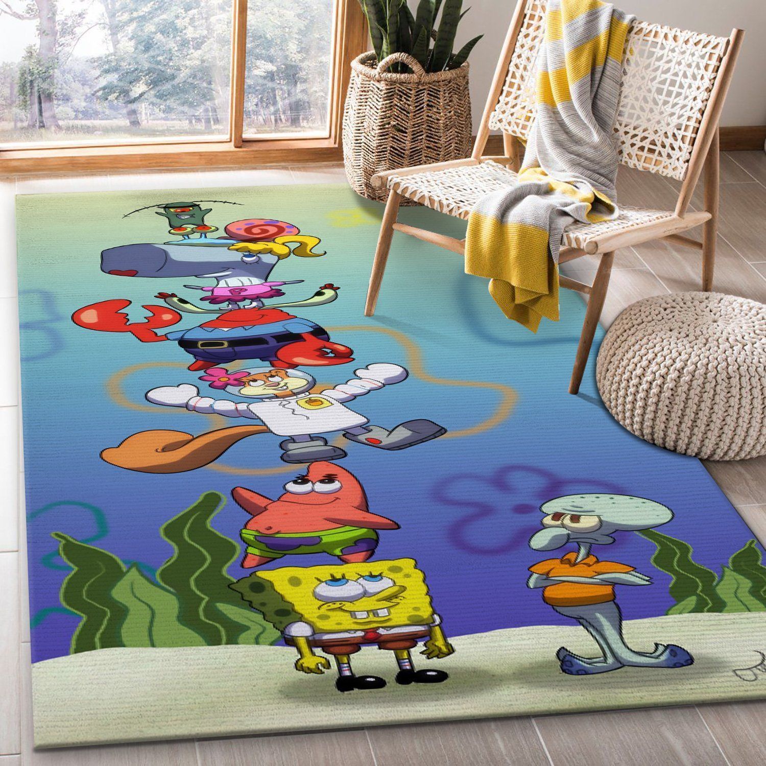 Spongebob SquarePants Area Rugs Living Room Carpet SSP91204 Local Brands Floor Decor The US Decor - Indoor Outdoor Rugs