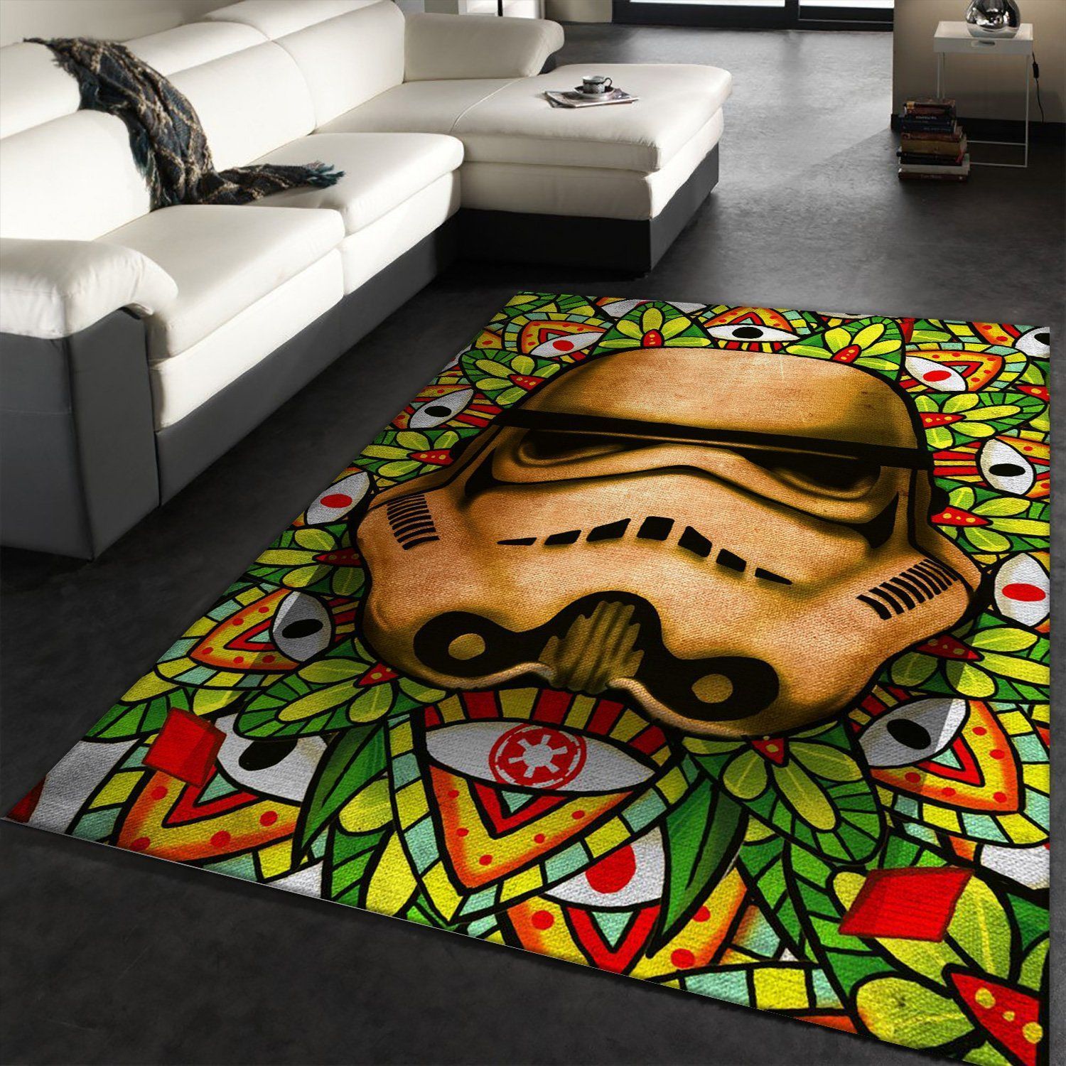 Stained Star War Area Rug