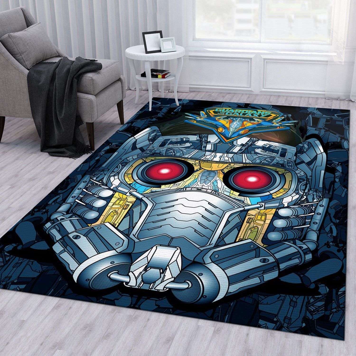 Star Lord Helmet Rug Bedroom Rug Christmas Gift US Decor - Indoor Outdoor Rugs