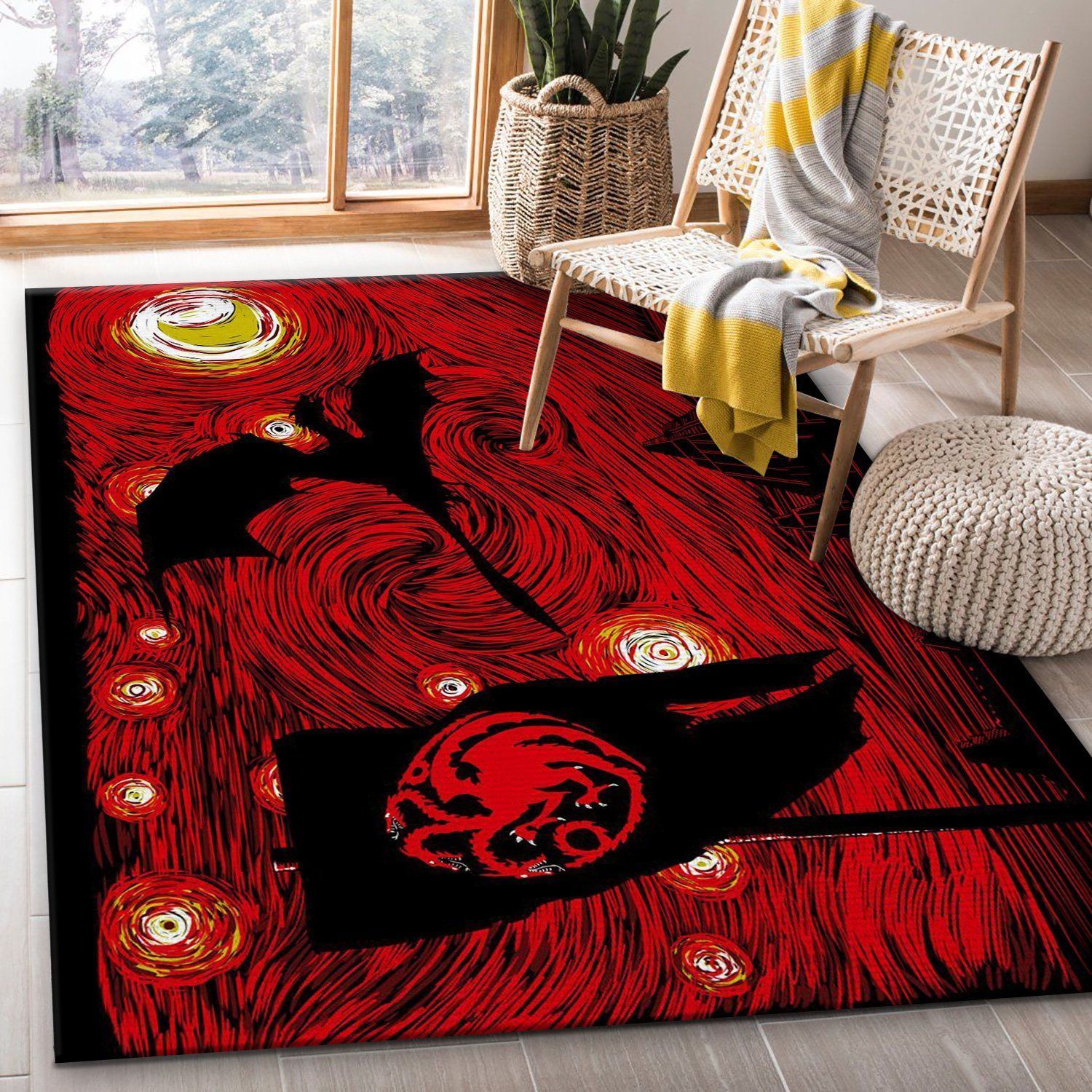 Starry Dragon Area Rug For Christmas