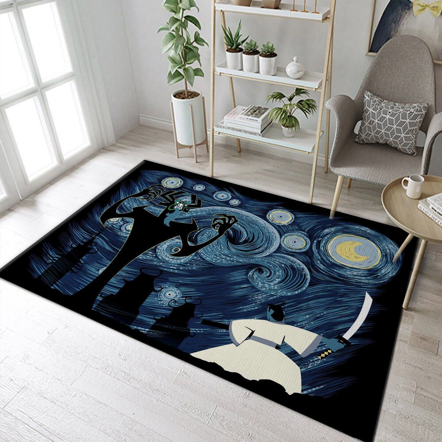 Starry Samurai Area Rug Carpet