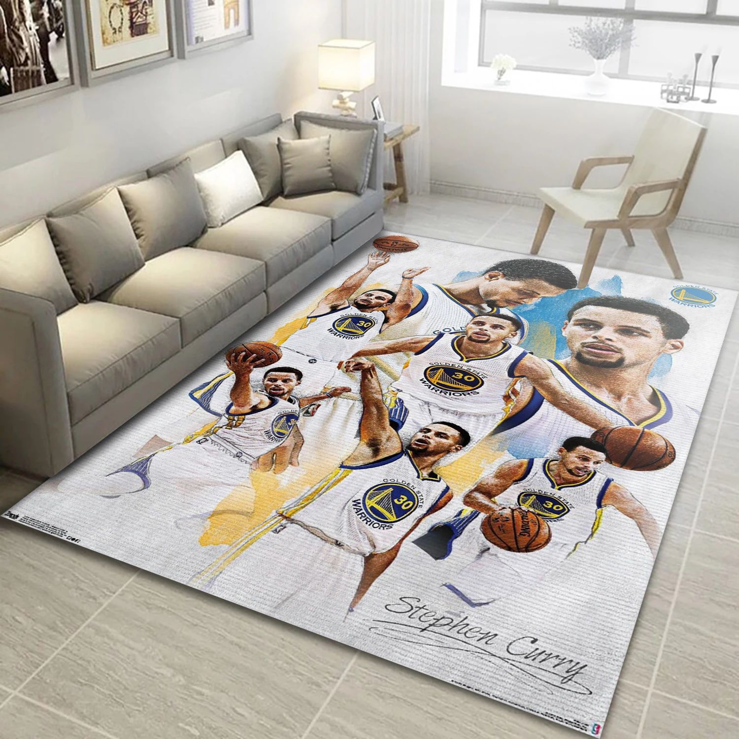 Stephen Curry Golden State Warriors NBA Area Rug For Christmas