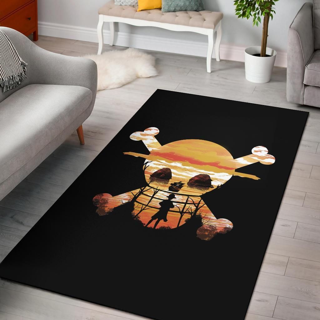 Straw Hat Pirates Logo Area Rug Chrismas Gift - Indoor Outdoor Rugs