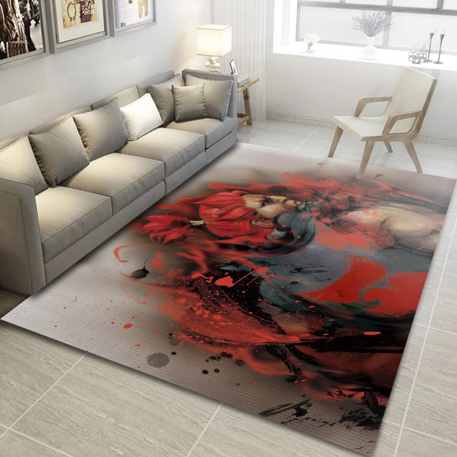 Street Fighter Gaming Area Rug