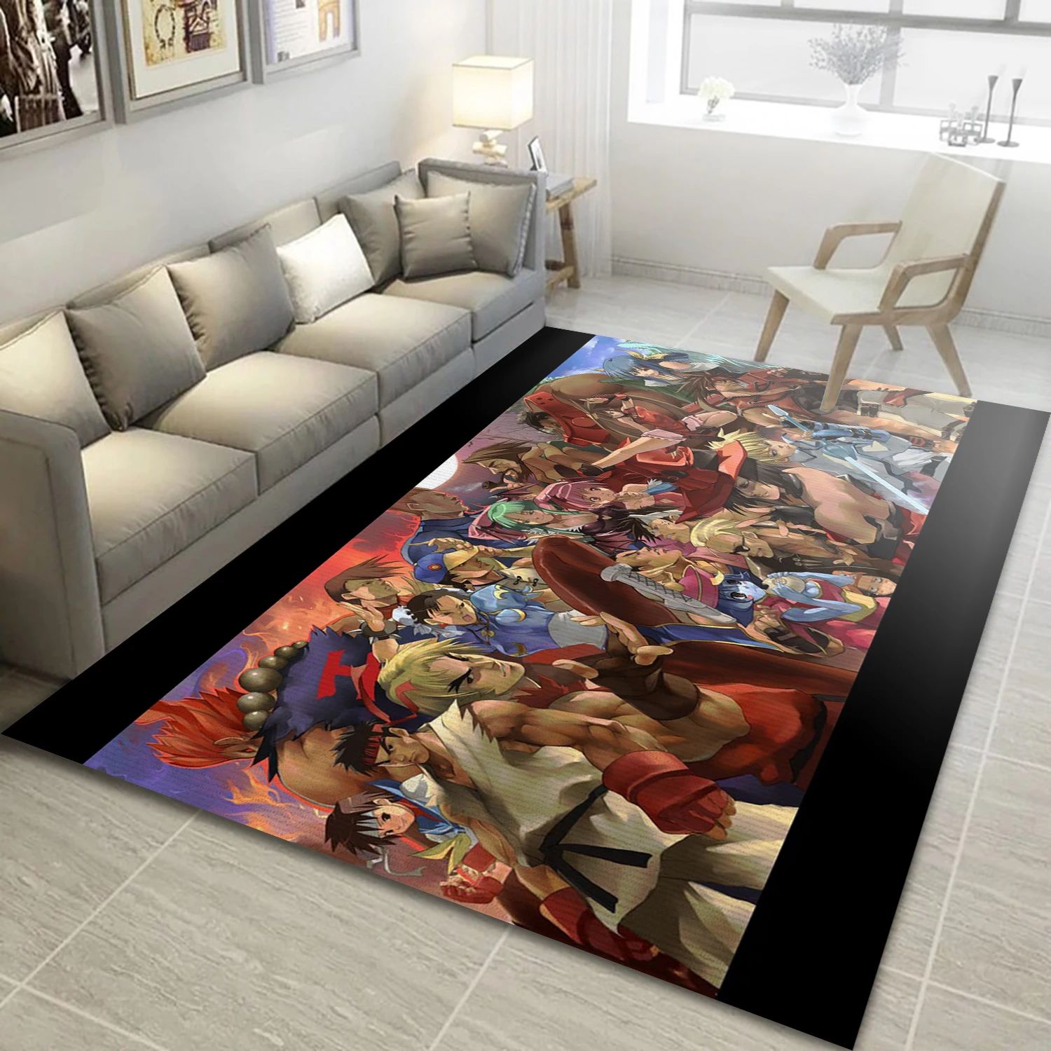 Street Fighter Video Game Reangle Rug