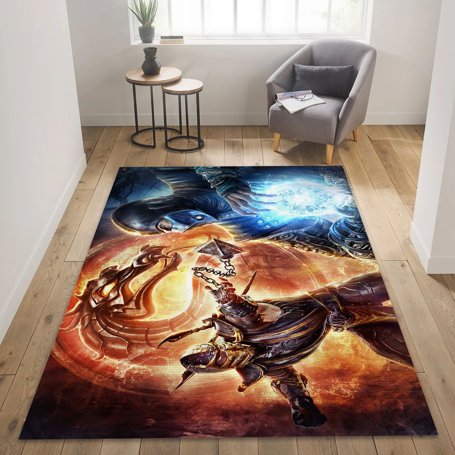 Sub Zero Scorpion Mortal Kombat Video Game Area Rug For Christmas