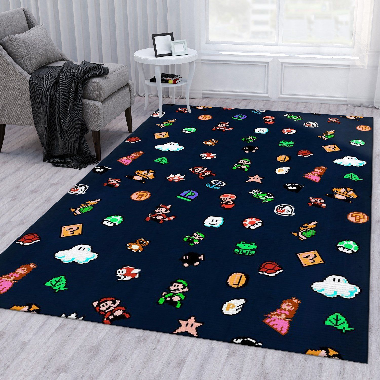 Super Mario Bros 3 Christmas Gift Rug Bedroom Rug Home Decor Floor Decor - Indoor Outdoor Rugs