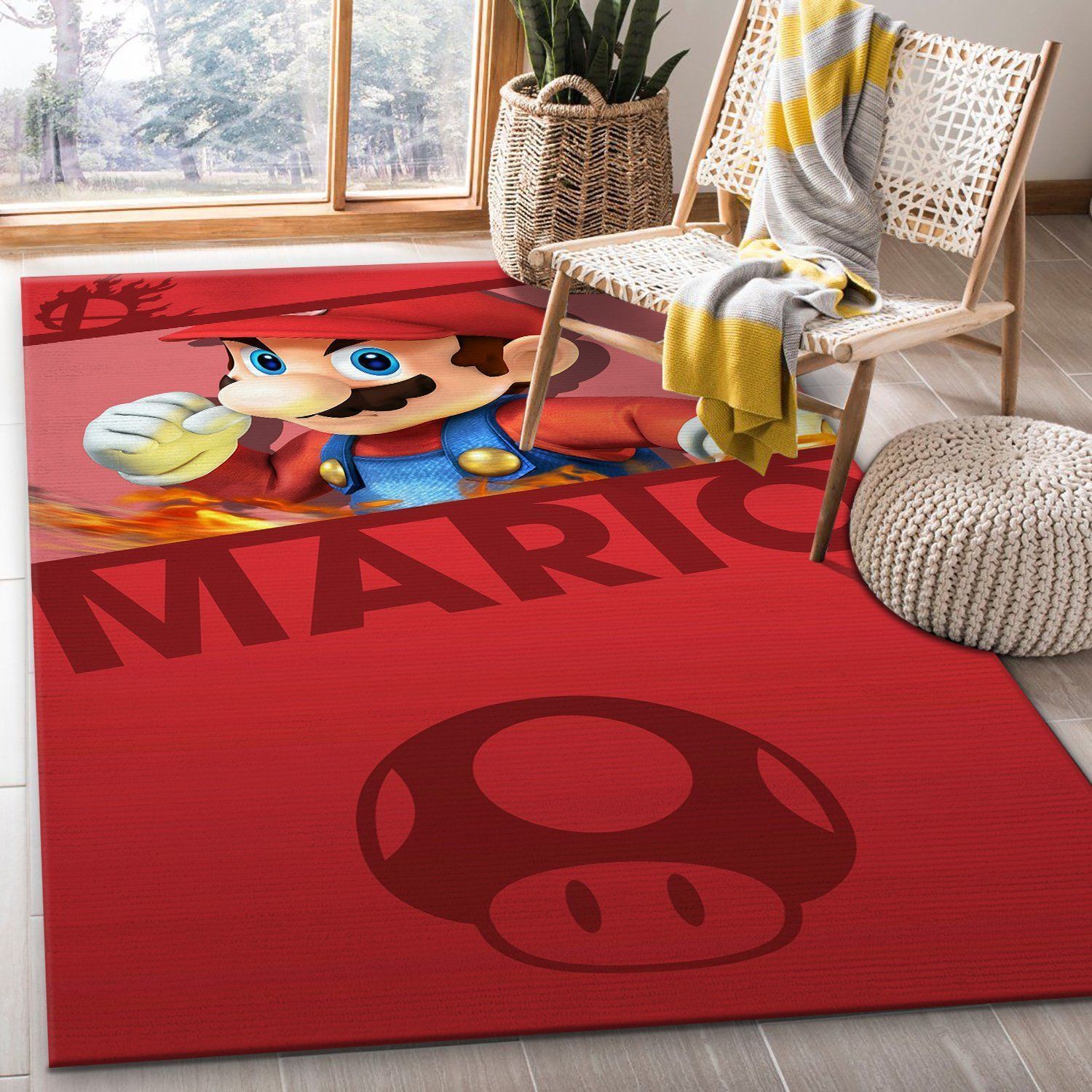 Super Mario Bros Nintendo Switch Gaming Collection Area Rugs Living Room Carpet Floor Decor The US Decor - Indoor Outdoor Rugs