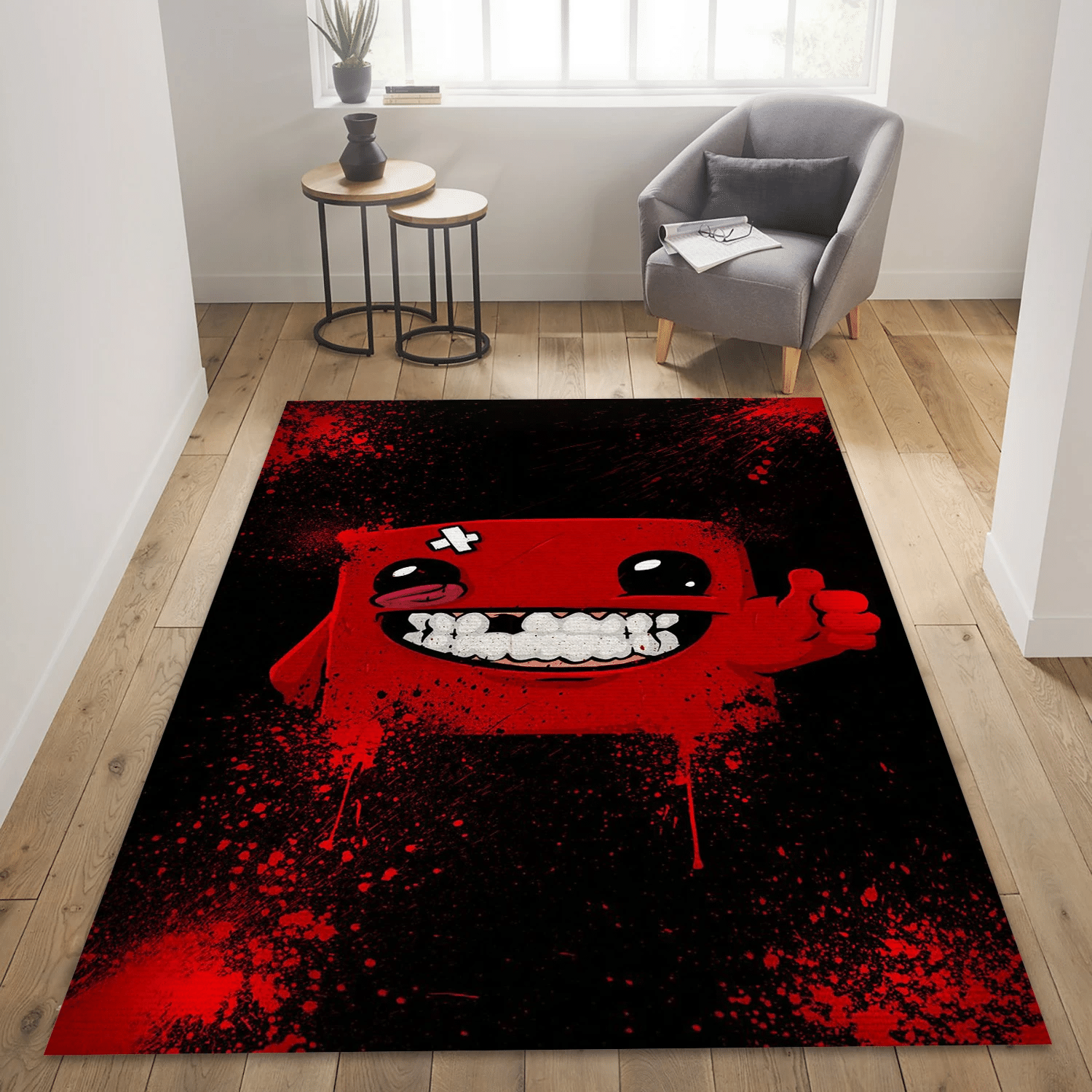 Super Meat Boy Gaming Area Rug