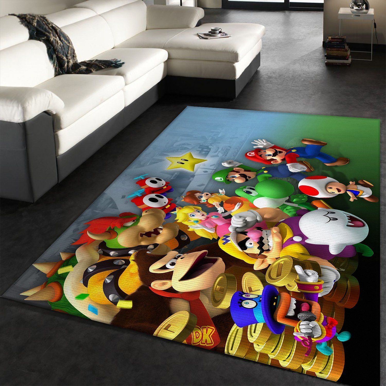 Super Paper Mario Gaming Area Rugs Living Room Carpet Local Brands Floor Decor The US Decor - Indoor Outdoor Rugs