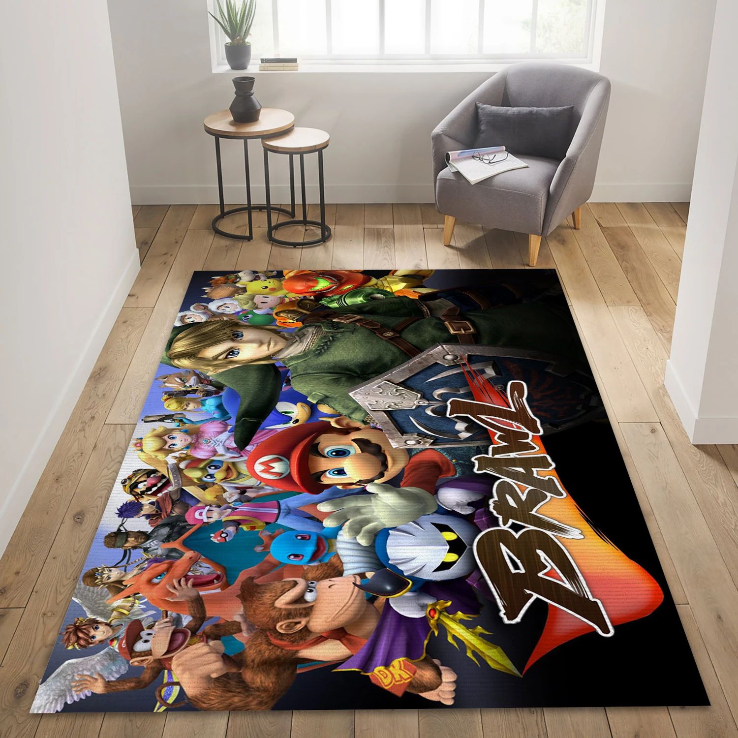 Super Smash Bros Brawl Gaming Area Rug