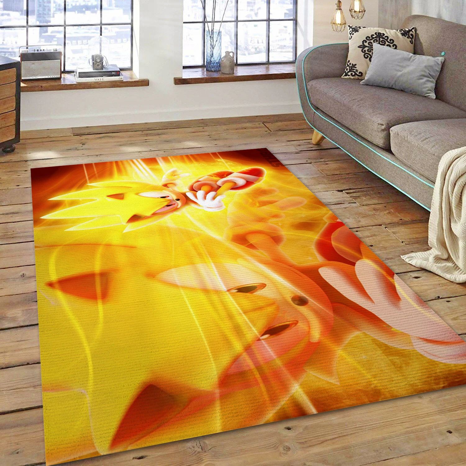 Super Sonic Video Game Reangle Rug