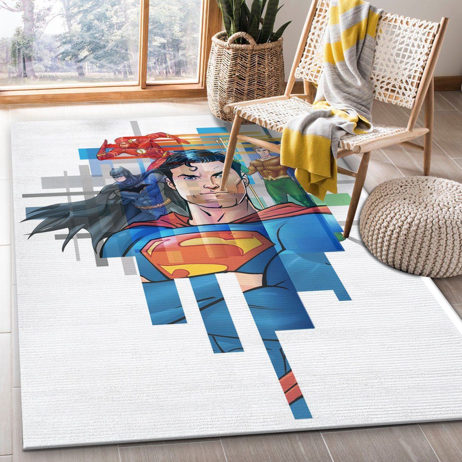 Superhero Meetup Movie Area Rug