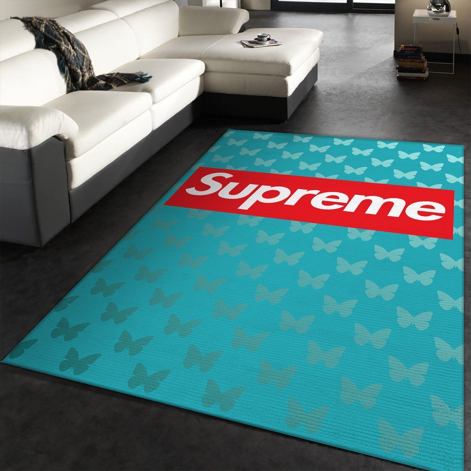 Supreme And Buttlefly Rug Area Rug Floor Decor - Indoor Outdoor Rugs