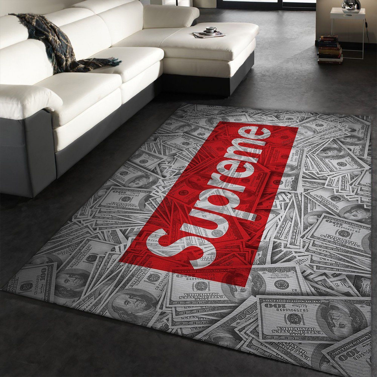 Supreme And Us Dollar Fashion Brand Rug Area Rug Floor Decor - Indoor Outdoor Rugs