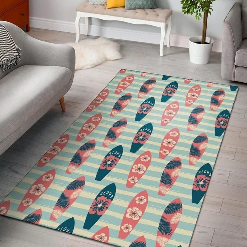 Surf Aloha Rectangle Rug Chrismas Gift - Indoor Outdoor Rugs