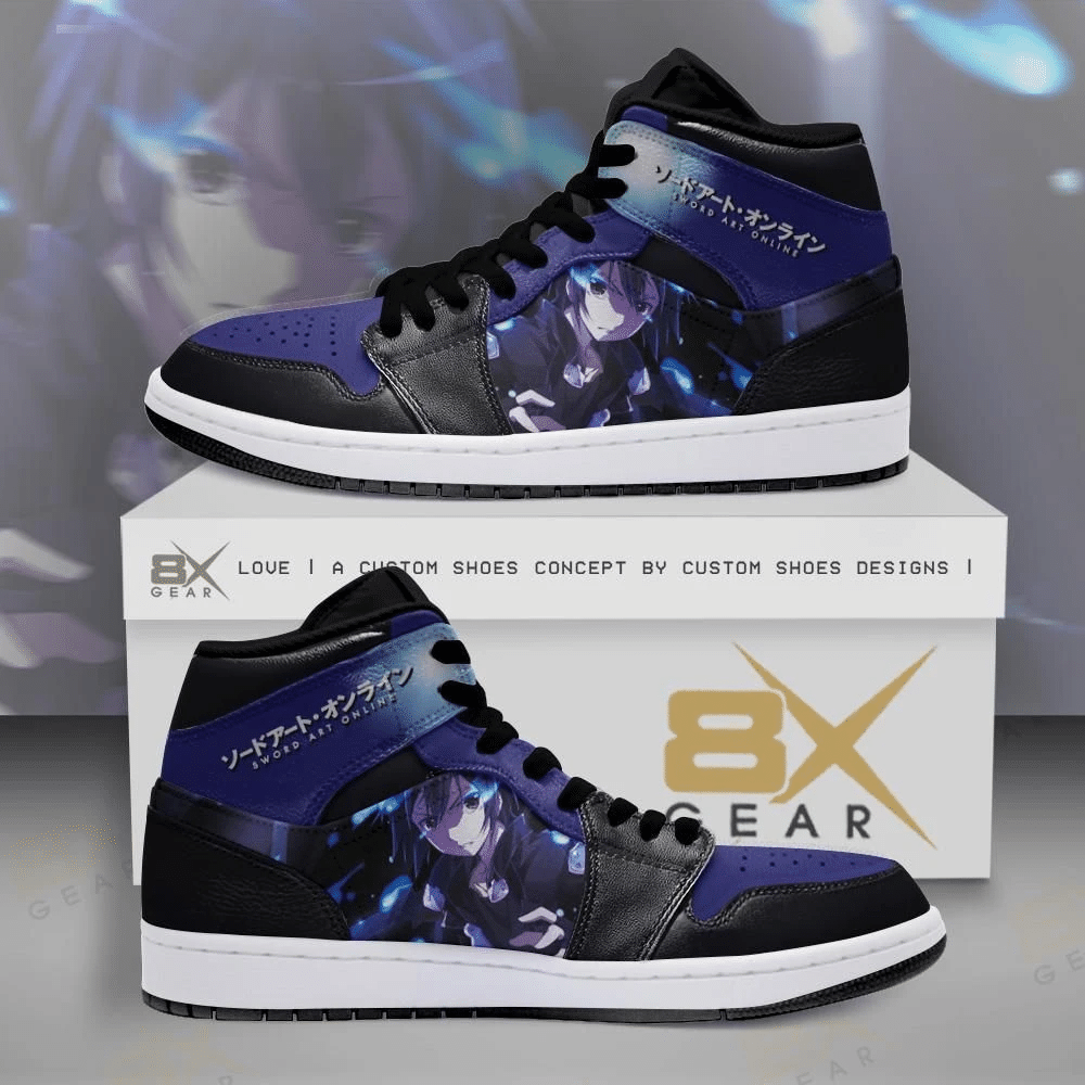 Sword Art Online Kirito Anime Air Jordan Shoes Sport Sneakers