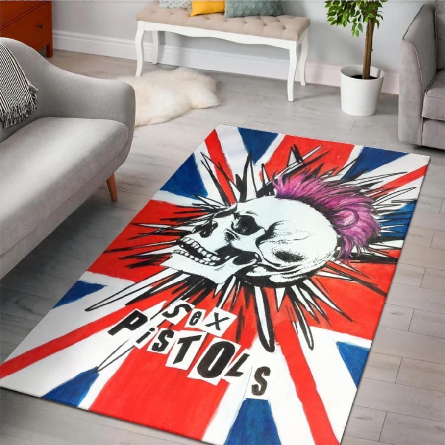 Sx Pistol Punk Band Area Rug Rugs For Living Room Rug Home Decor - Indoor Outdoor Rugs