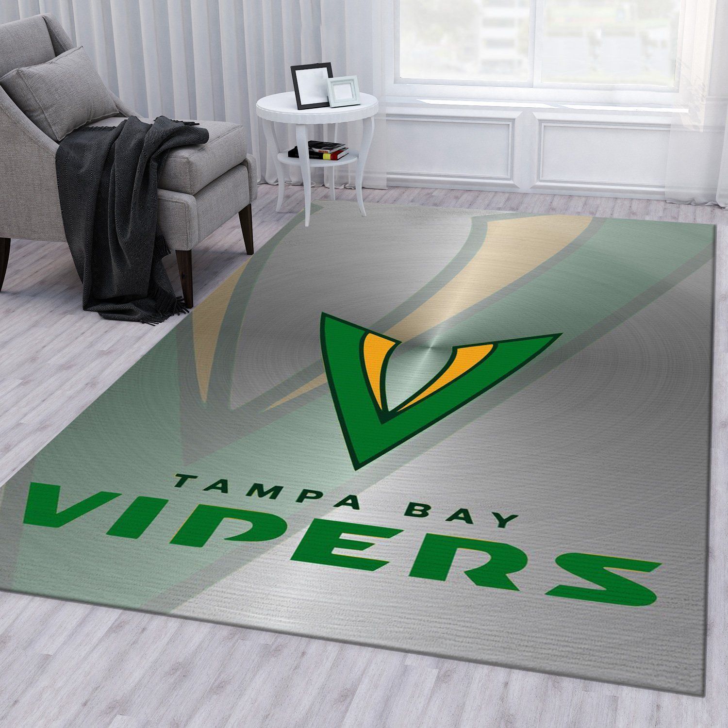 Tampa Bay Vipers Xfl Nfl Football Team Area Rug For Gift Living Room Rug Home US Decor - Indoor Outdoor Rugs