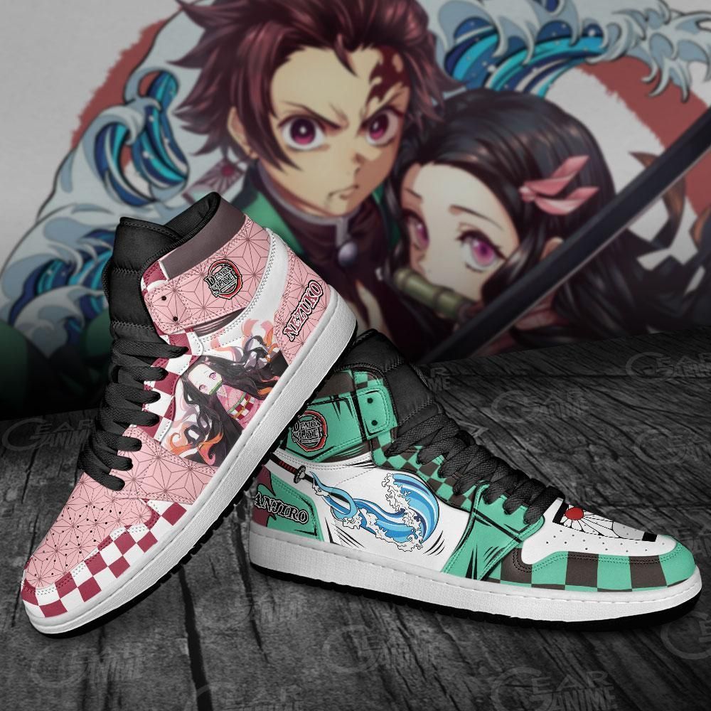 Tanjiro 038 Nezuko Demon Slayer Anime Air Jordan Shoes Sport Sneakers