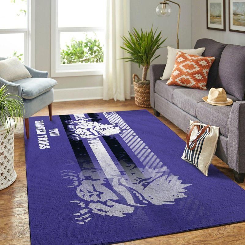 Tcu Horned Frogs Ncaa Rug Room Carpet Sport Custom Area Floor Home Decor - Indoor Outdoor Rugs