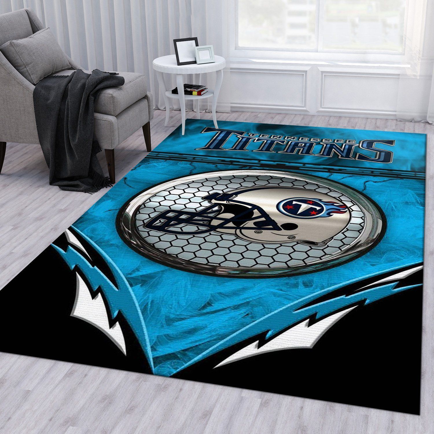 Tennessee Titans 2 NFL Christmas Gift Rug Living Room Rug Home Decor Floor Decor - Indoor Outdoor Rugs