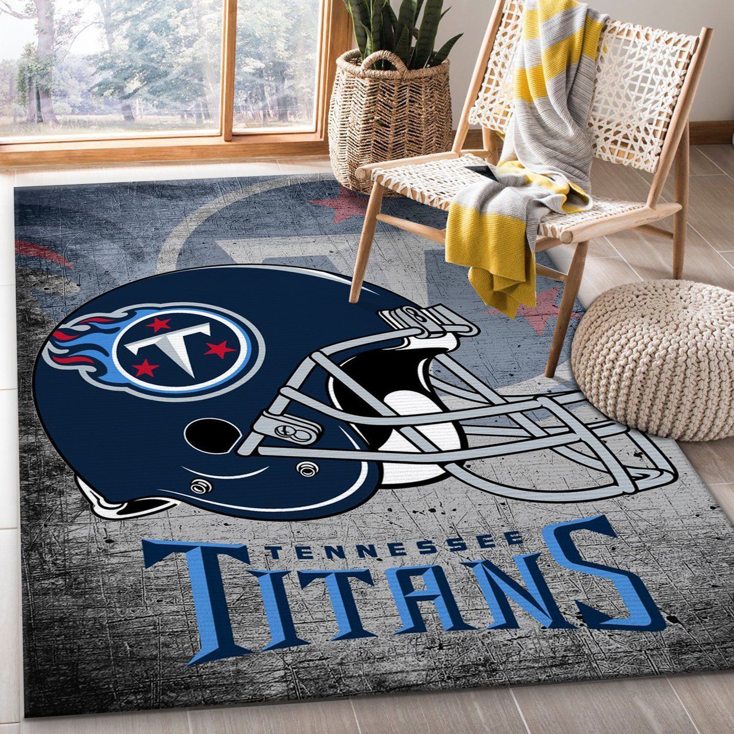 Tennessee Titans Football Nfl Rug Bedroom Rug Home Decor Floor Decor - Indoor Outdoor Rugs