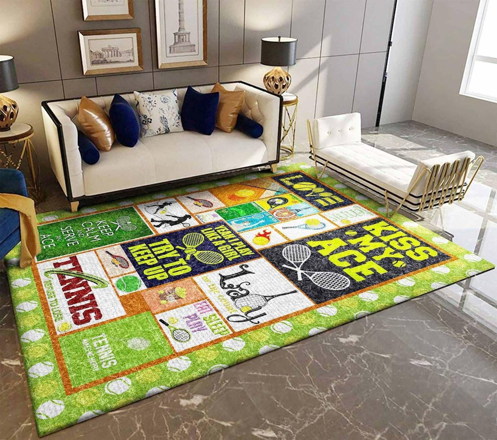 Tennis Rug Chrismas Gift - Indoor Outdoor Rugs