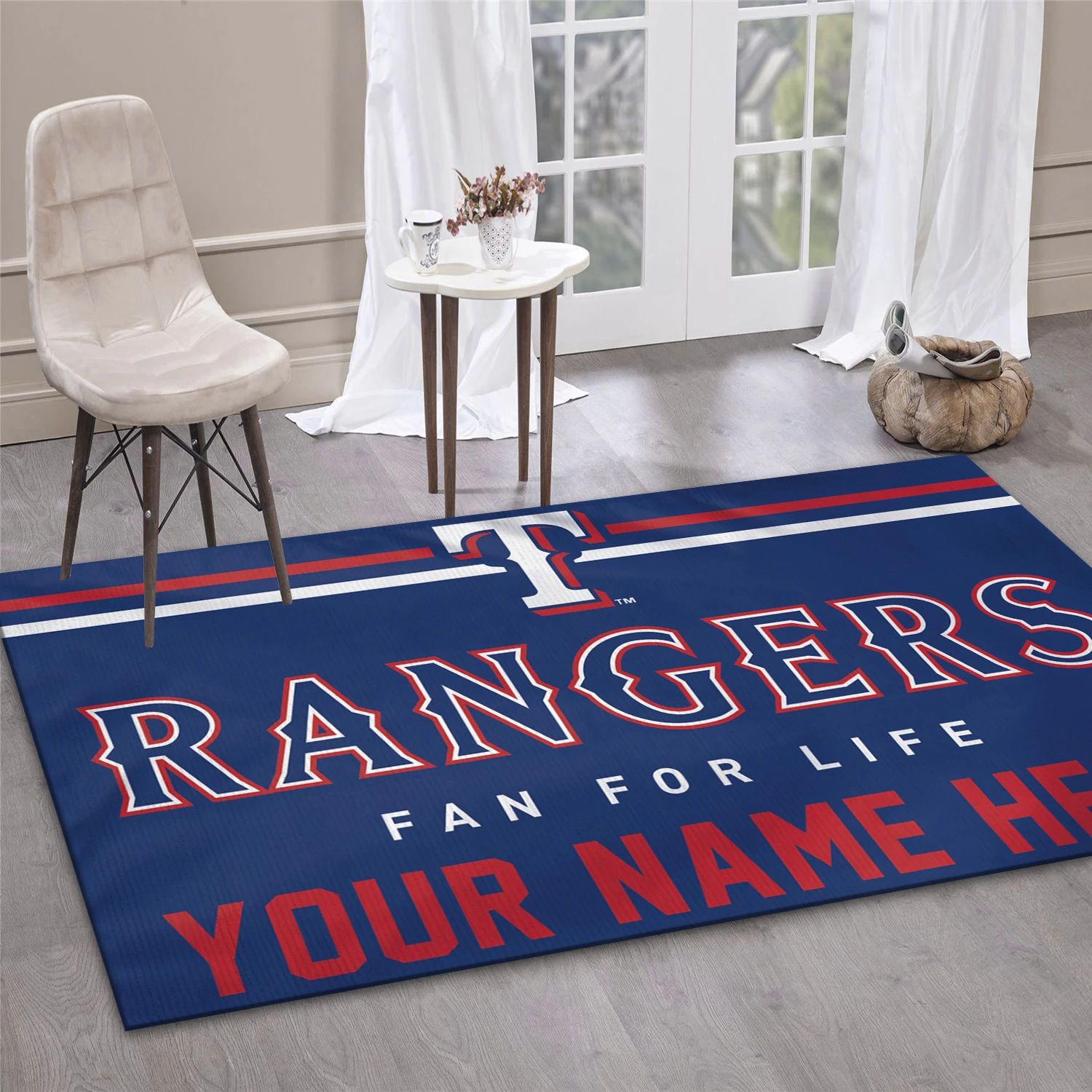 Texas Rangers Personalized MLB Area Rug For Christmas, Living Room Rug - Room Decor - Indoor Outdoor Rugs