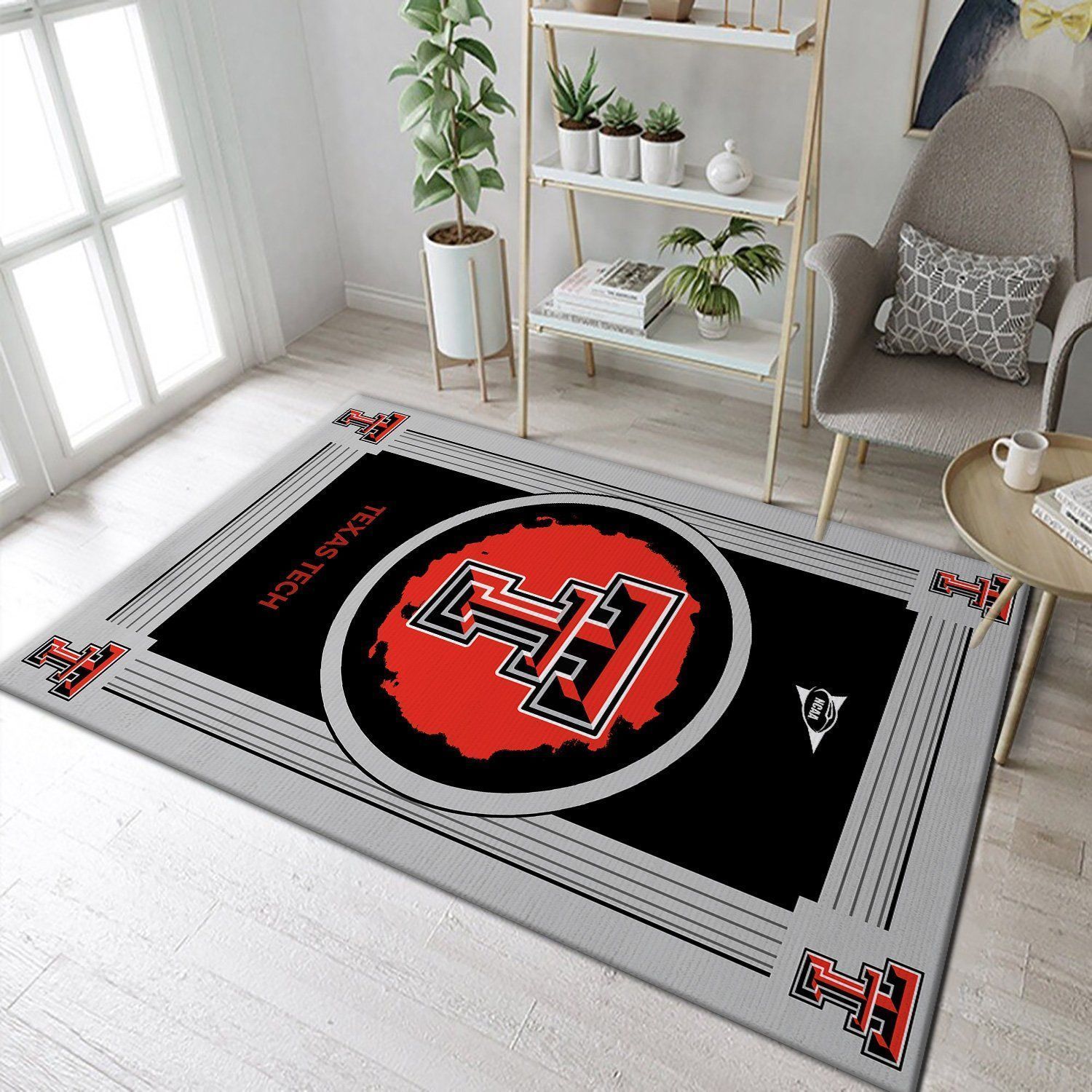 Texas Tech Red Raiders NCAA Team Logo Nice Gift Home Decor Rectangle Area Rug RER T9Y1 - Indoor Outdoor Rugs