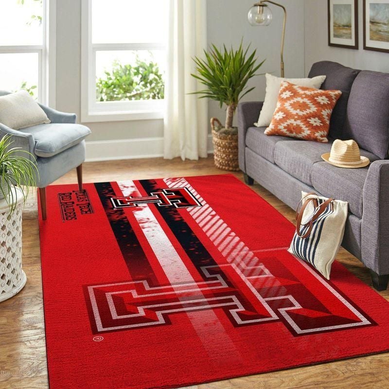 Texas Tech Red Raiders Ncaa Rug Room Carpet Sport Custom Area Floor Home Decor - Indoor Outdoor Rugs