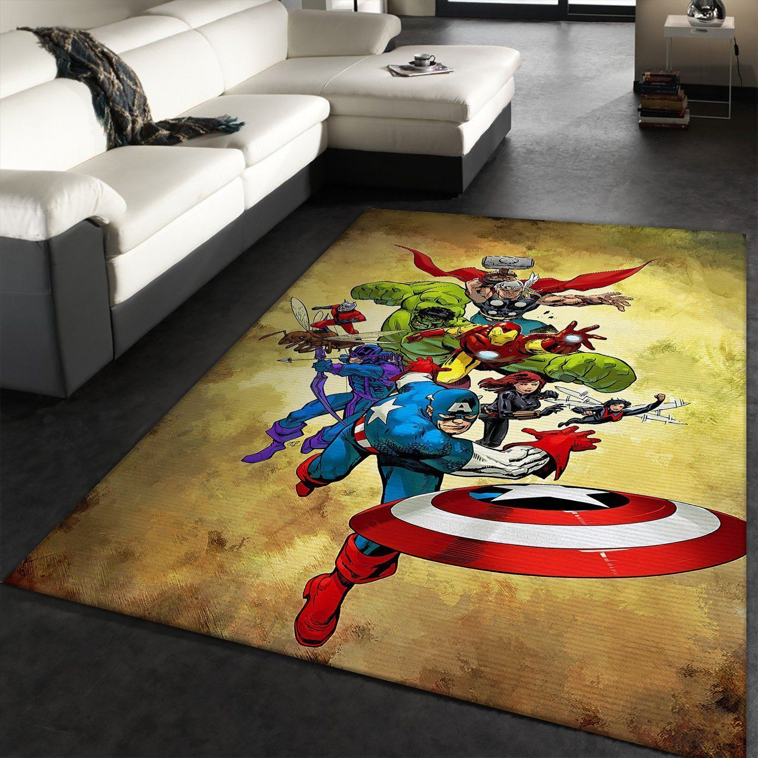 The Avengers Living Room Area Carpet Living Room Rugs FN291016 The US Decor - Indoor Outdoor Rugs