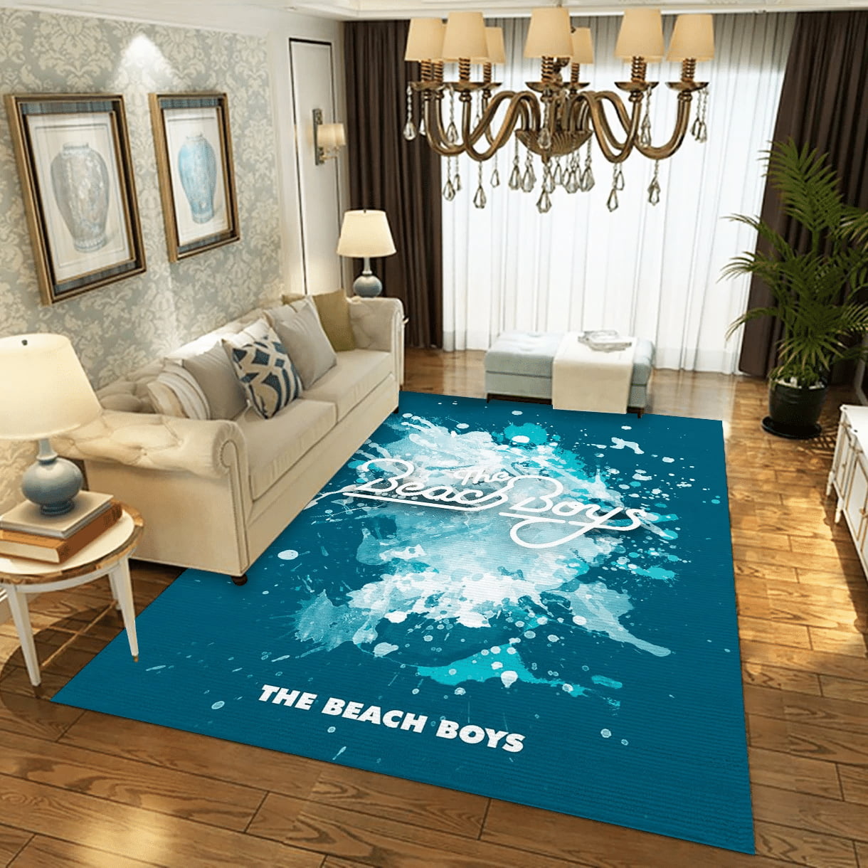 The Beach Boys Blue Area Rug