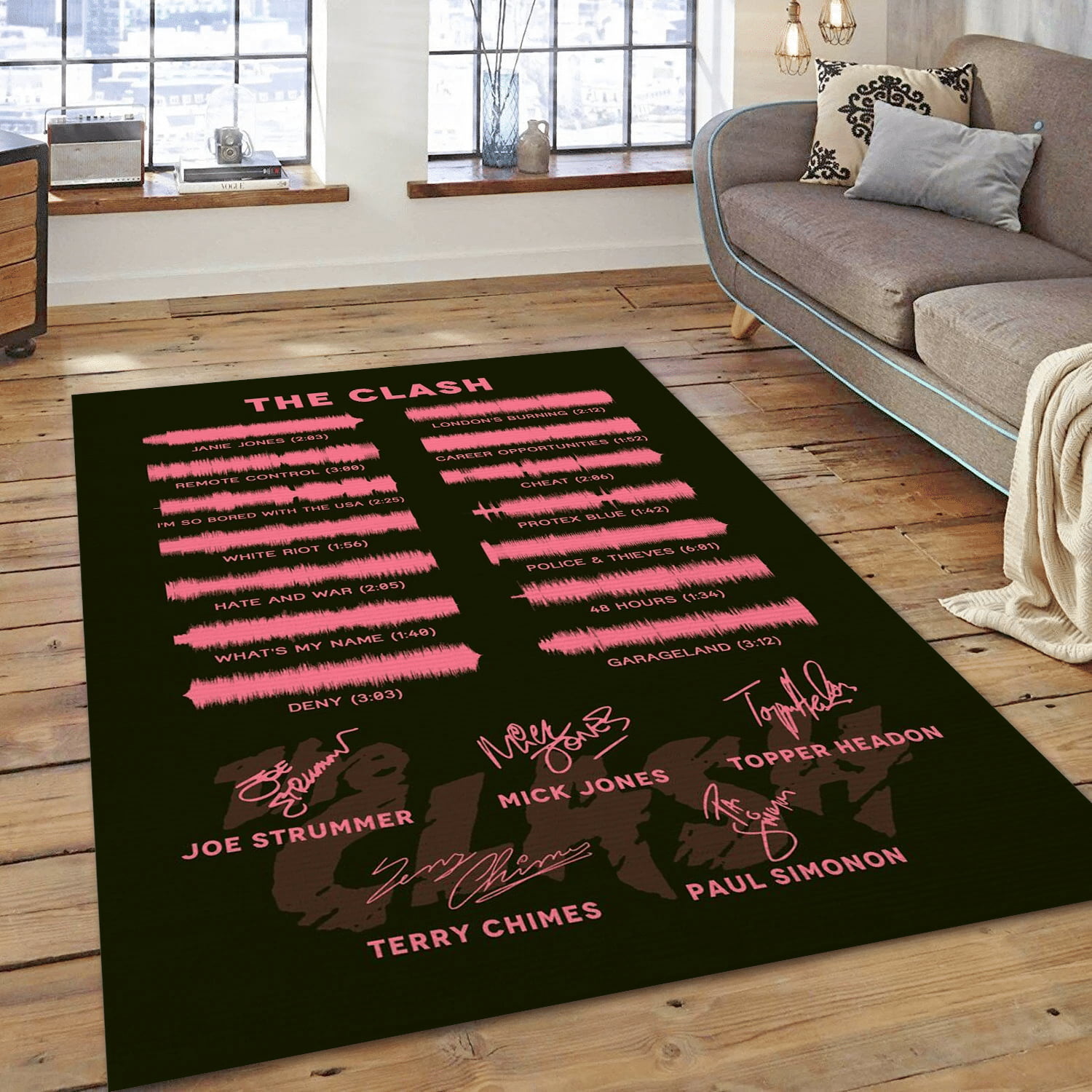 The Clash Album Music Area Rug