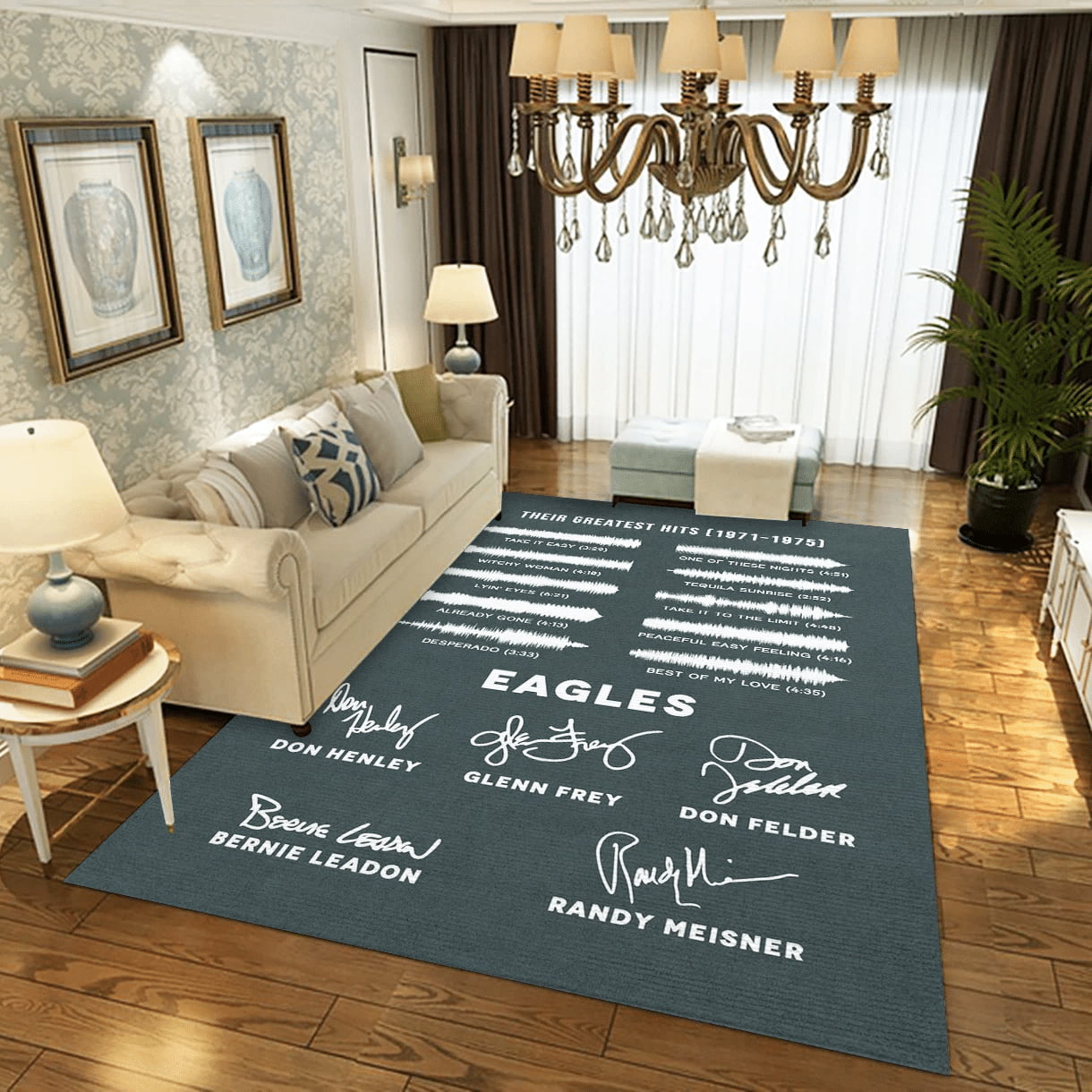 The Eagles Hits Music Area Rug Carpet